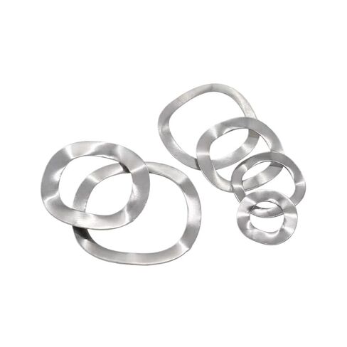 Spring Washers, 10PCS 304 Stainless Stee Three Wave Crest Type Spring Washer M31*39 * 0.4 Crinkle Washers in Kuwait