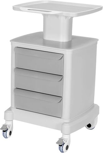 Dental Scanner Cart with 3 Drawers & 4 Wheels & 1 Top Tray Mobile Storage Cart 66 LBS Load for Hospital Clinic Salon Spa Office Bedroom in Kuwait