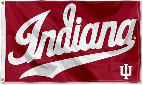 شركة College Flags & Banners Co. Indiana Hoosiers Script Wordmark 3x5 راية العلم in Kuwait