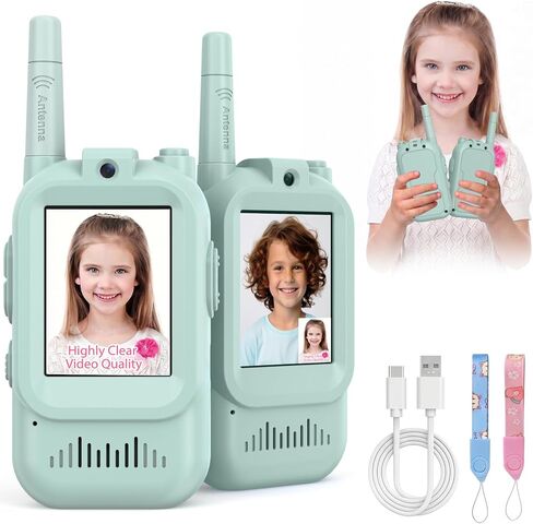 Video Walkie Talkies for Kids, 2 Pack Rechargeable Two Way Radios in Kuwait