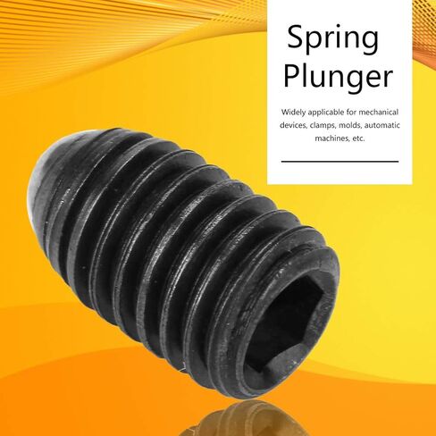 Hilitand M8 Hex Socket Ball Spring Plungers Set Screw Thread Ball Plunger Carbon, M8X12, 10 Pieces in Saudi Arabia