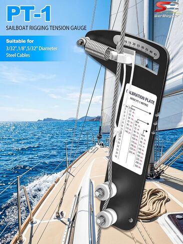 Sailboat Rigging Tension Gauge PT-1, Rated up to 800 lb Accurate Hands-Off Rigging Tool, Wire Rope Standing Rigging for 3/32", 1/8", 5/32" Diameter Wire Cable in Kuwait