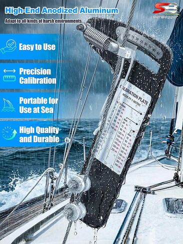 Sailboat Rigging Tension Gauge PT-1, Rated up to 800 lb Accurate Hands-Off Rigging Tool, Wire Rope Standing Rigging for 3/32", 1/8", 5/32" Diameter Wire Cable in Kuwait