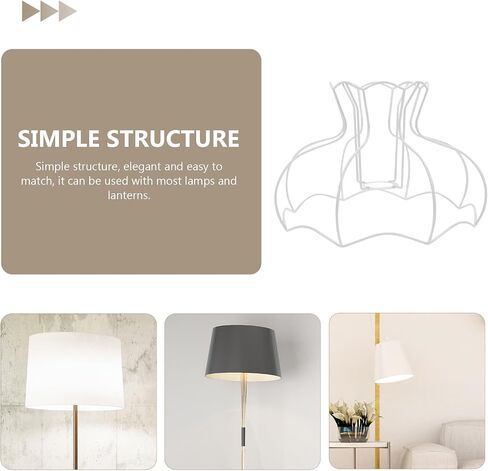 DOITOOL Industrial Lampshade Frame 11.41X11.41X7.95In Wire Lamp Holder for Diy Table Lamp E27 Base Light Support Bracket in Kuwait