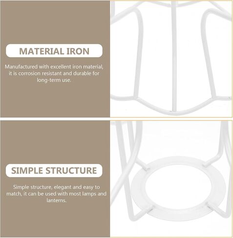 DOITOOL Industrial Lampshade Frame 11.41X11.41X7.95In Wire Lamp Holder for Diy Table Lamp E27 Base Light Support Bracket in Kuwait