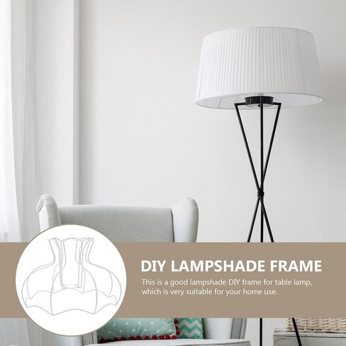 DOITOOL Industrial Lampshade Frame 11.41X11.41X7.95In Wire Lamp Holder for Diy Table Lamp E27 Base Light Support Bracket in Kuwait