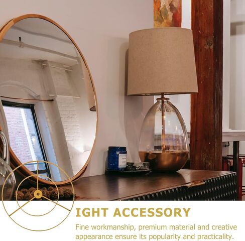 Luxshiny Creative E27 Chandelier Frame Double-Layer Ring Lampshade Holder Wire Frame for Diy Lamp Shade Replacement Home Lighting Accessory 13.77In in Kuwait