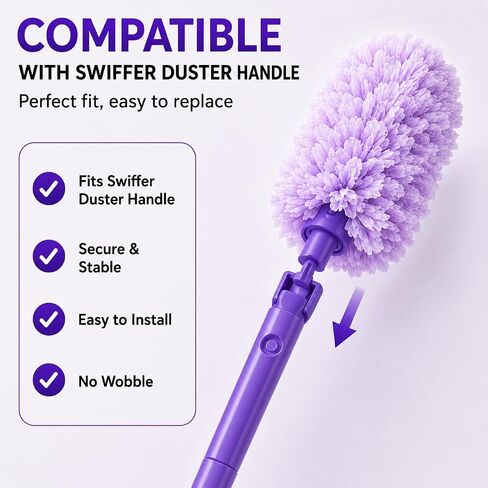 30 Count 360°Heavy Duty Duster Refills(for Swiffer), Multisurface Duster Refills Only, Unscented Disposable for Cleaning with 4X Microfibers for Electronics, Furniture, Blinds, Ceiling Fans in Kuwait