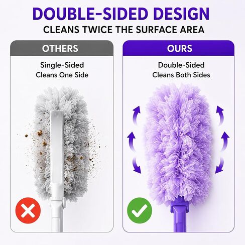 30 Count 360°Heavy Duty Duster Refills(for Swiffer), Multisurface Duster Refills Only, Unscented Disposable for Cleaning with 4X Microfibers for Electronics, Furniture, Blinds, Ceiling Fans in Kuwait