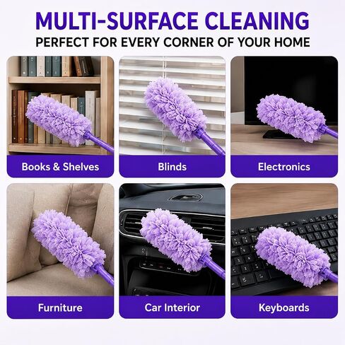 30 Count 360°Heavy Duty Duster Refills(for Swiffer), Multisurface Duster Refills Only, Unscented Disposable for Cleaning with 4X Microfibers for Electronics, Furniture, Blinds, Ceiling Fans in Kuwait