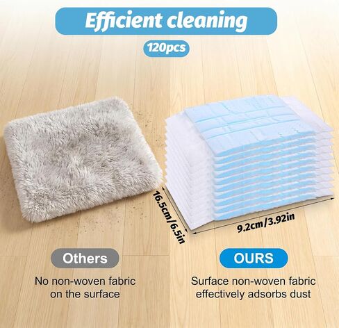 120 Pcs Disposable Heavy Duty Duster Refills, Bulk Electrostatic Duster Refills Microfiber Feather Duster for Cleaning Blinds Electronics Furniture Multi-Surface Dusting, Unscented in Kuwait