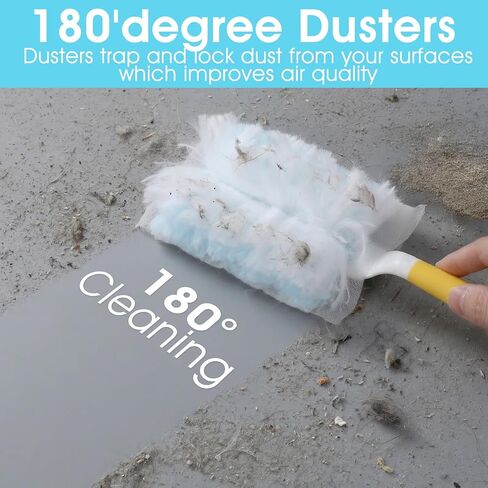 Sibba 120 Pcs Duster Refills, Electrostatic Disposable Dusters Refills Bulk Compatible with Duster, Multi-Surface Dusting Refill Microfibre Dusters for Blinds Ceiling Fans Furniture Multi-Surface in Saudi Arabia