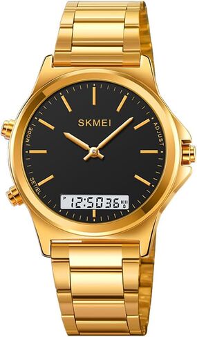 Men’s Watch Multifunction Watches Display Analog Digital Chrono Timekeeping Sport Backlight Watches Waterproof Alarm Stainless Steel 3-Time Wristwatches in Kuwait