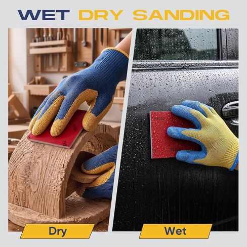 24 Pack Washable Reusable Sanding Sponge Set, 120-3000 Grit Fine Sandpaper Blocks for Wood/Metal/Auto, Wet Dry Sanding Block for Drywall & Furniture Polishing (3x4 Inch) in Kuwait