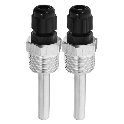 Toyvian Protective Sleeve Easy Installation for Temperature Monitoring 2pcs Stainless Steel for Temperature Sensor Replacement High Durability Random Color Thermometer Water Heater in Kuwait
