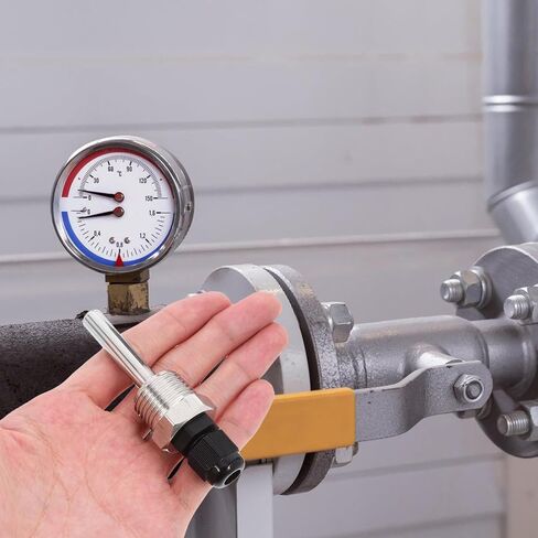 Toyvian Protective Sleeve Easy Installation for Temperature Monitoring 2pcs Stainless Steel for Temperature Sensor Replacement High Durability Random Color Thermometer Water Heater in Kuwait