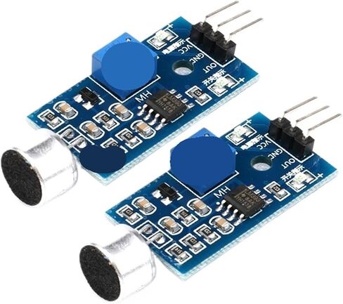 تنطبق على 5 قطعة/1 قطعة وحدة استشعار الصوت LM393 مقارنة كشف شدة الصوت إخراج التبديل الرقمي ل 3.3 فولت-5 فولت (2 قطعة) in Kuwait