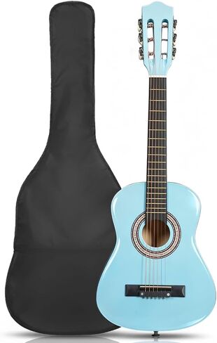 Ktaxon 30 Inch Beginner Acoustic Guitar, 6 String Basswood Classical Guitars Full Kit with Bag, Strap, Picks, Capo for Adults & Players, Red in Kuwait