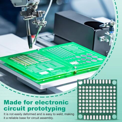 MECCANIXITY 20 قطعة من لوحات PCB أحادية الجانب، لوحة نماذج أولية للدوائر المطبوعة من الألياف الزجاجية FR-4، مجموعة نموذج أولي عالمي للاستخدام بنفسك، واللحام، والإلكترونيات، باللون الأخضر in Kuwait