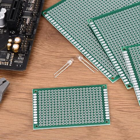 MECCANIXITY 20 قطعة من لوحات PCB أحادية الجانب، لوحة نماذج أولية للدوائر المطبوعة من الألياف الزجاجية FR-4، مجموعة نموذج أولي عالمي للاستخدام بنفسك، واللحام، والإلكترونيات، باللون الأخضر in Kuwait
