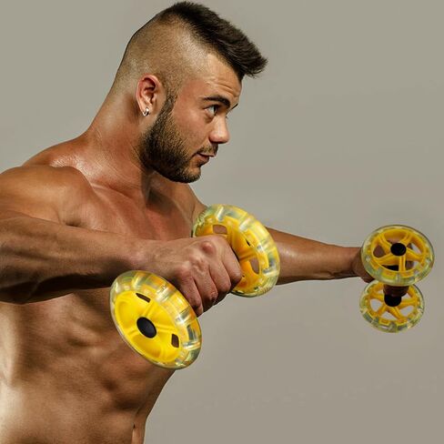 POPETPOP Ab Roller Wheel Twin-Wheel Ab for Core Training Abs Roller for Abdominal Muscles Non-Slip Handles Portable Exercise Equipment for Home Gym in Kuwait