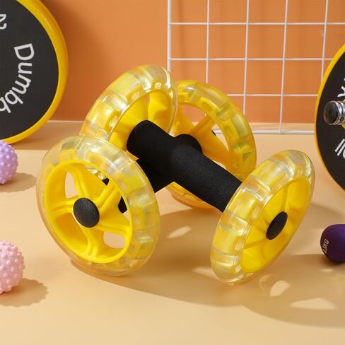 POPETPOP Ab Roller Wheel Twin-Wheel Ab for Core Training Abs Roller for Abdominal Muscles Non-Slip Handles Portable Exercise Equipment for Home Gym in Kuwait