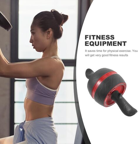 Ab Roller Wheel Fitness Roller with Automatic Rebound, Abs Abdominal Trainer for Home Workouts, Core Strength Exercise Equipment for Men and Women in Kuwait