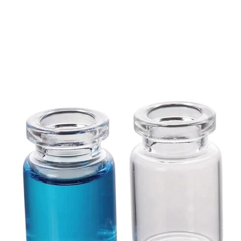 10Sets 20ml Clear Crimp Top Headspace Vial Flat Bottom Chromatography Glass Vial with Aluminum Cap Silicone PTFE Septa in Kuwait