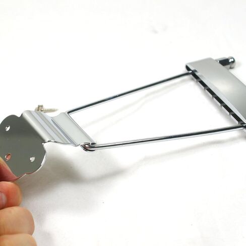 Lorhobetlif(E15) Archtop Guitar Trapeze Tailpiece w/screws ,Chrome in Kuwait