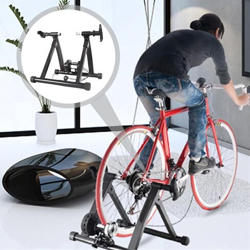 ADPT Indoor Bike Trainer | Ultra Silent Magnetic Flywheel Bike to Stationary Bike Converter - Portable Bicycle Accessories Mountain Bike Trainer Stand for Indoor Cycling, 1 in Kuwait