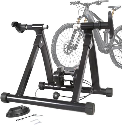 ADPT Indoor Bike Trainer | Ultra Silent Magnetic Flywheel Bike to Stationary Bike Converter - Portable Bicycle Accessories Mountain Bike Trainer Stand for Indoor Cycling, 1 in Kuwait