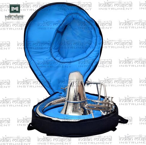 King Size Sousaphone 24'' Brass Instrument with Warm Tone, Smooth Valves, With Mouthpiece And Gig Bag. in Kuwait