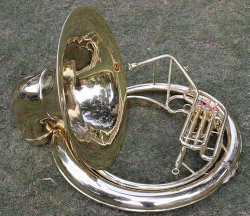 Brass Finish 25" Sousaphone – Tuba Mouthpiece & Carry Bag Included in Kuwait