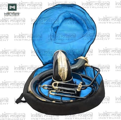 King Size Sousaphone 24'' Brass Instrument with Warm Tone, Smooth Valves, With Mouthpiece And Gig Bag. in Kuwait