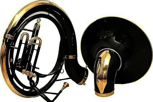 Black Brass Finish 25" Sousaphone Tuba Mouthpiece & Carry Bag Included in Kuwait