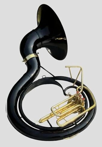 Black Brass Finish 25" Sousaphone Tuba Mouthpiece & Carry Bag Included in Kuwait