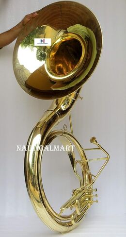 Jumbo 24-inch Bell Superbrass BBb Sousaphone Natural un-lacquered Brass musical instrument gift in Kuwait
