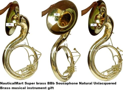 Jumbo 24-inch Bell Superbrass BBb Sousaphone Natural un-lacquered Brass musical instrument gift in Kuwait