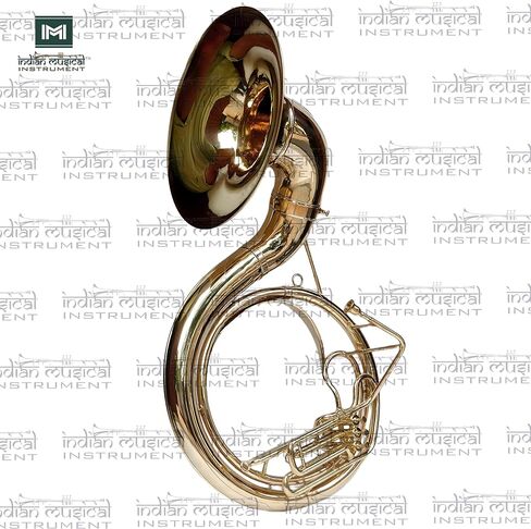 King Size Sousaphone 24'' Brass Instrument with Warm Tone, Smooth Valves, With Mouthpiece And Gig Bag. in Kuwait