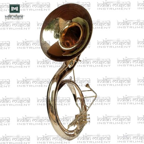 King Size Sousaphone 24'' Brass Instrument with Warm Tone, Smooth Valves, With Mouthpiece And Gig Bag. in Kuwait