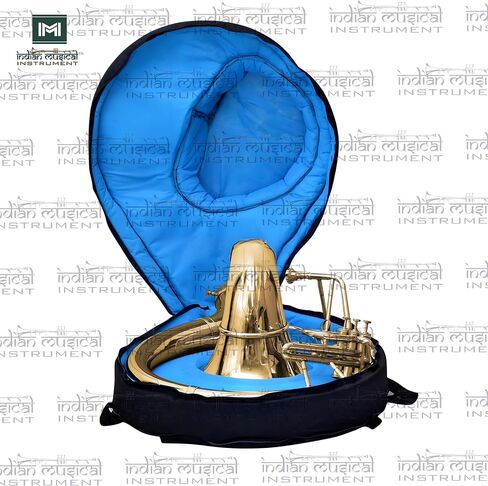 King Size Sousaphone 24'' Brass Instrument with Warm Tone, Smooth Valves, With Mouthpiece And Gig Bag. in Kuwait