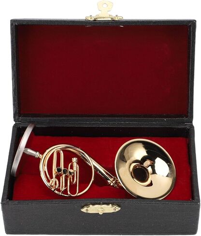 Brass Miniature Sousaphone Beautifully Crafted, Stable Support Base, Convenient Storage with Stand and Case, Versatile Decor for Home, Office, Music Room in Kuwait
