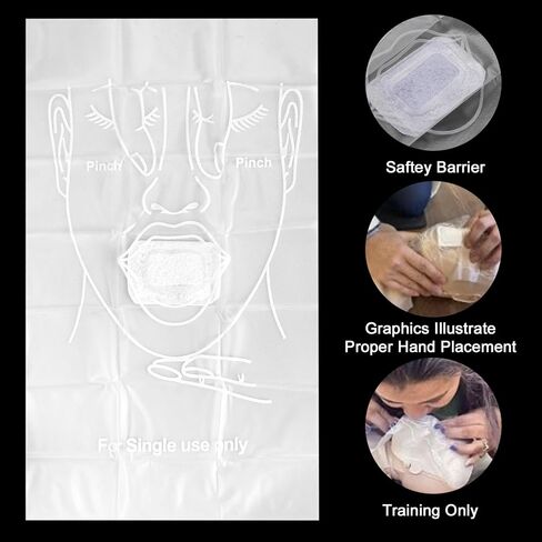 CPR Manikin Training Protector for CPR Training Manikin Individually Wrapped, 200 Shields (7.5" x 12.8") in Kuwait