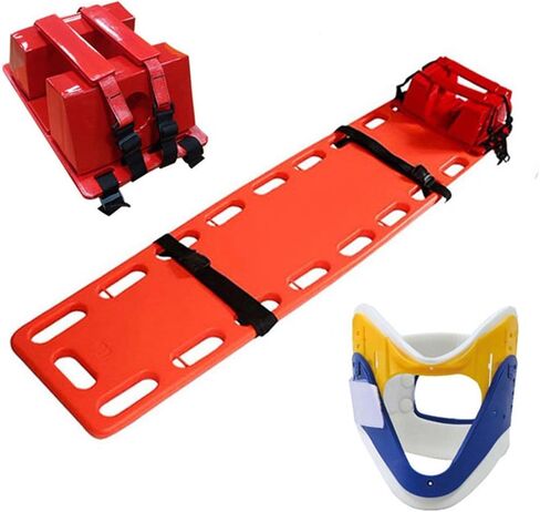 Emergency Rescue Spine Board, Water Floating Stretcher, Lightweight Emergency Litter Stretcher with Adjustable Straps, Foldable Stretcher, for First Responders in Kuwait
