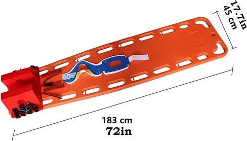 Emergency Rescue Spine Board, Water Floating Stretcher, Foldable Stretcher, Head Immobilizer, Neck Guard, Lightweight Emergency Litter Stretcher for First Responders in Kuwait