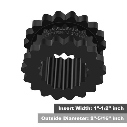 4J Coupling Insert EPDM Rubber Spider (4JE) Solid Design, 1-1/2" Width, 2-5/16" OD, 156 in-lb Torque, 7600 RPM in Kuwait