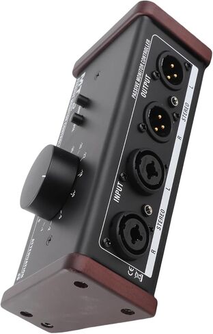 Passive Monitor Controller, Big Knob with Mute for Active Monitor Speakers, XLR 3.5mm Inputs Outputs for Studio Controller Volume Control in Kuwait