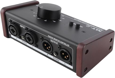 Passive Monitor Controller, Big Knob with Mute for Active Monitor Speakers, XLR 3.5mm Inputs Outputs for Studio Controller Volume Control in Kuwait