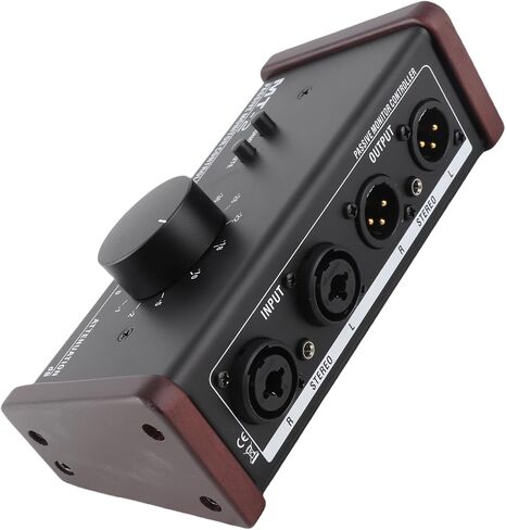 Passive Monitor Controller, Big Knob with Mute for Active Monitor Speakers, XLR 3.5mm Inputs Outputs for Studio Controller Volume Control in Kuwait
