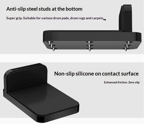 Coyktonty Stand for Evans/YAMAHA bass drum anti-slip mats; drum kit shock-absorbing, non-slip acrylic stands,Mount Desktop Stand Holder in Kuwait